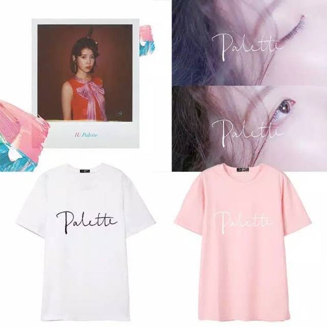 [BISA COD] T-shirt IU Palette Longshirt IU Palette Kaos IU Palette