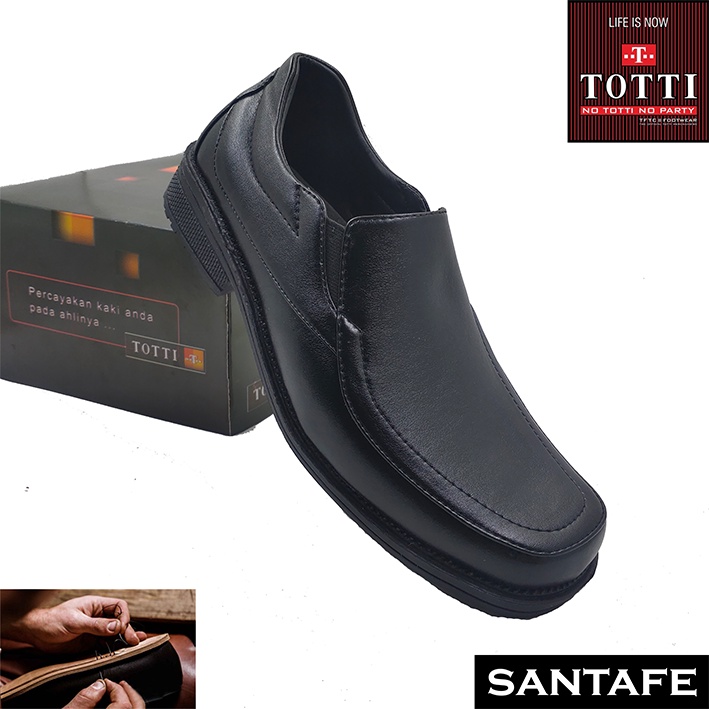 Sepatu Pantofel Pria Hitam bahan Sintetis Kerja Formal Totti Pantopel Dinas Sekolah Pantovel