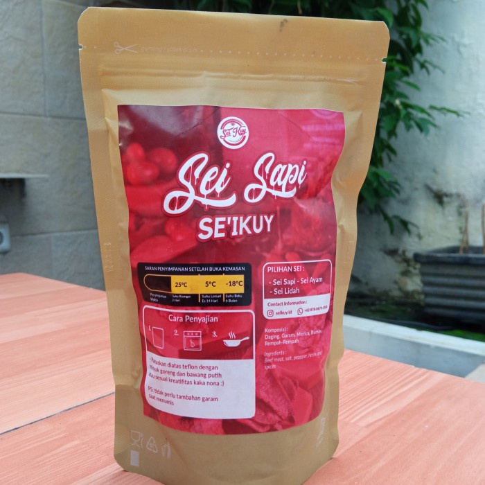 

Sei Sapi Daging Asap Frozen 1 Kg - BARU