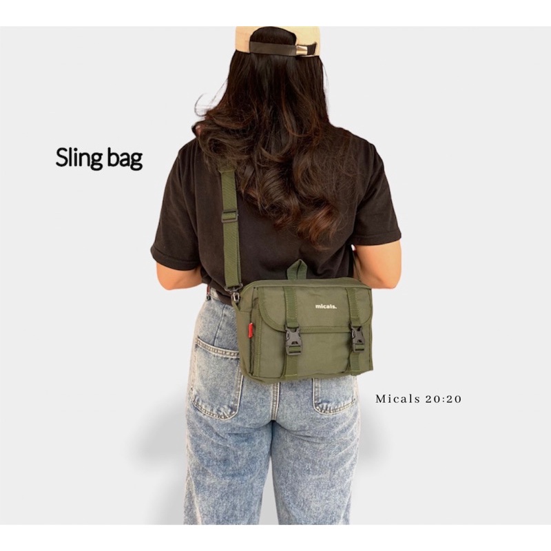 Slingbag Mizel Tas Selempang Multifungsi Micals - Waistbag 3 IN 1 Tas Gantung Leher Pria- Tas bahu Ruang Besar