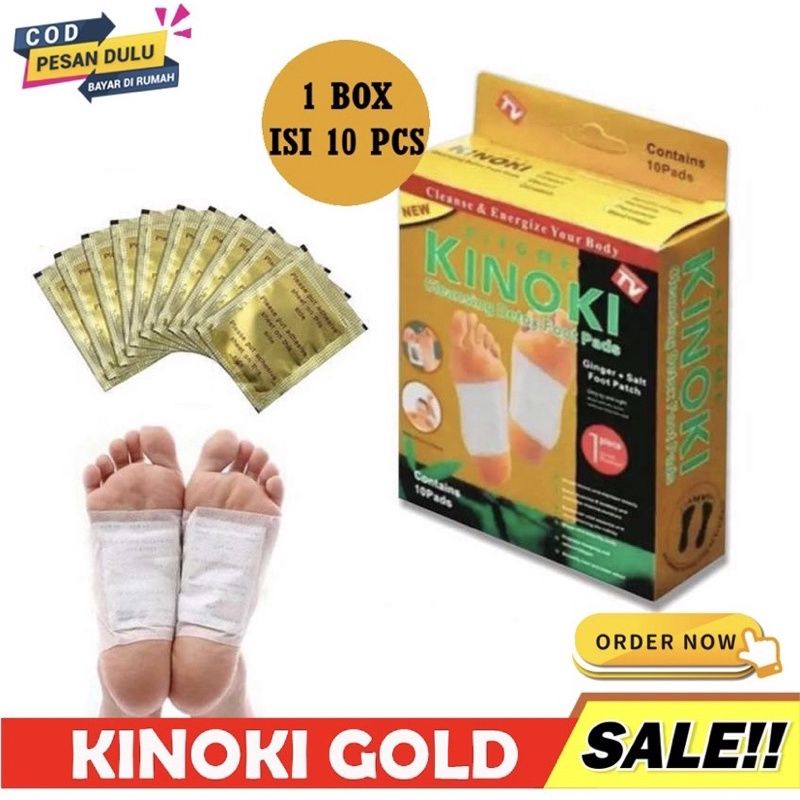 Kinoki Gold ORIGINAL Koyo Kaki Detox Food Pad Herbal Penyerap Racun 1 BOX ISI 1O