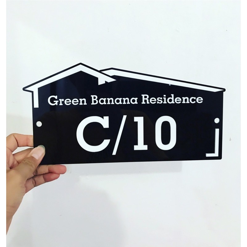 Nomor Rumah Akrilik Huruf Timbul 2 Lapis