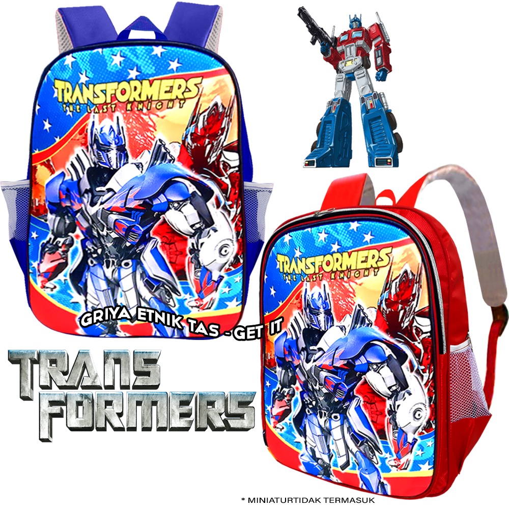 Tas Anak Sekolah SD Laki laki Karakter Transformers Gambar Timbul - Tas Sekolah Anak Cowok SD 3D