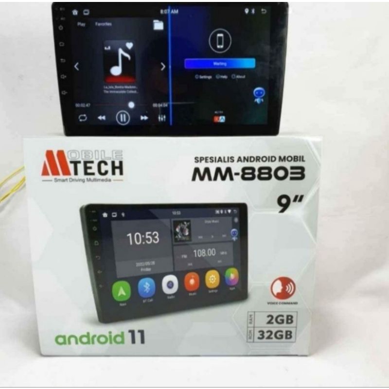 TV mobil Android 11 9 inch, MTECH 8803 original
