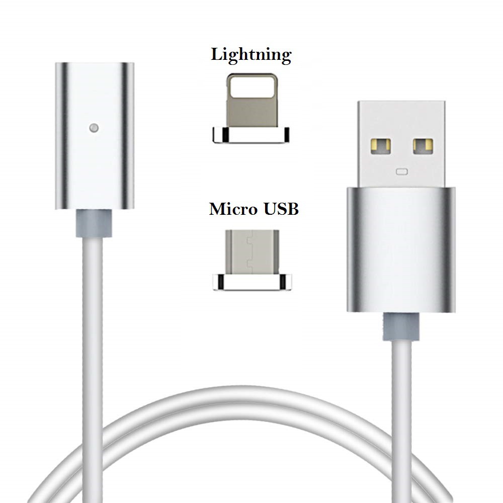 Kabel Casan Otomatis Magnetic Automatic Charger Charging Cable Metal Colours Micro Lightning