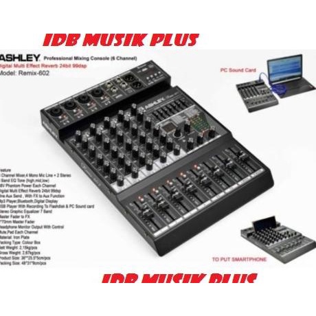 Mixer 6 Channel Ashley Remix602 Remix 602 Original Ashley