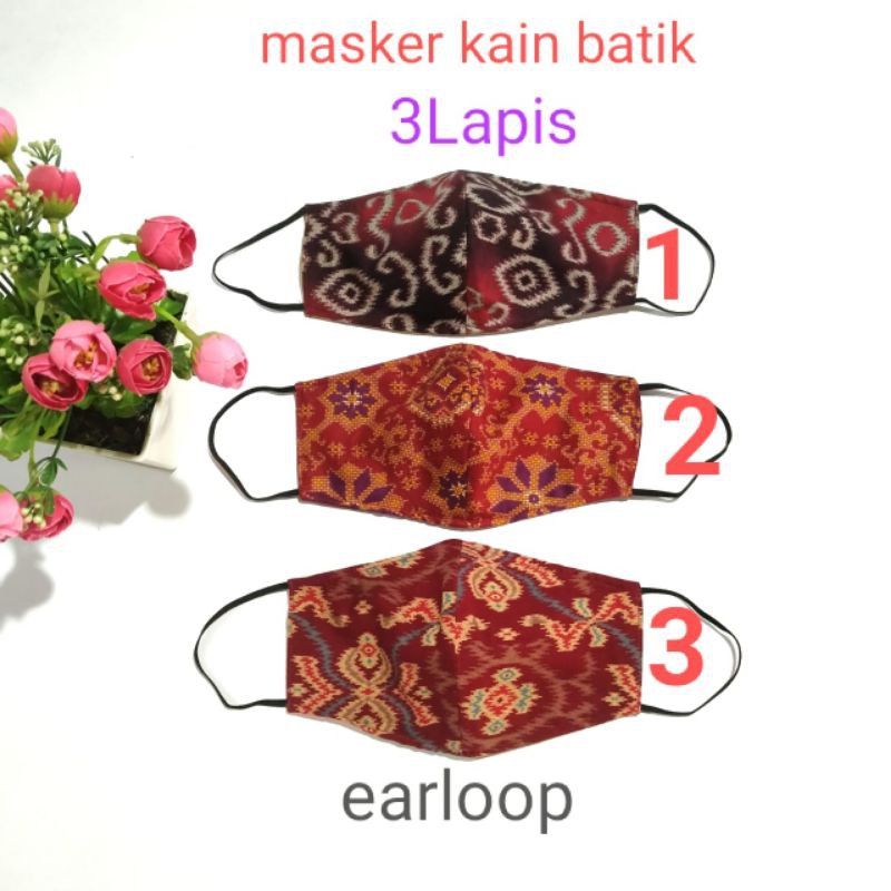 MASKER KAIN BATIK 3 LAPIS