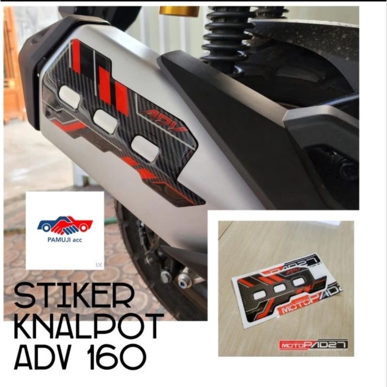 Motopad27 Stiker Resin timbul Cover Knalpot Aksesories Honda New ADV 160 2022