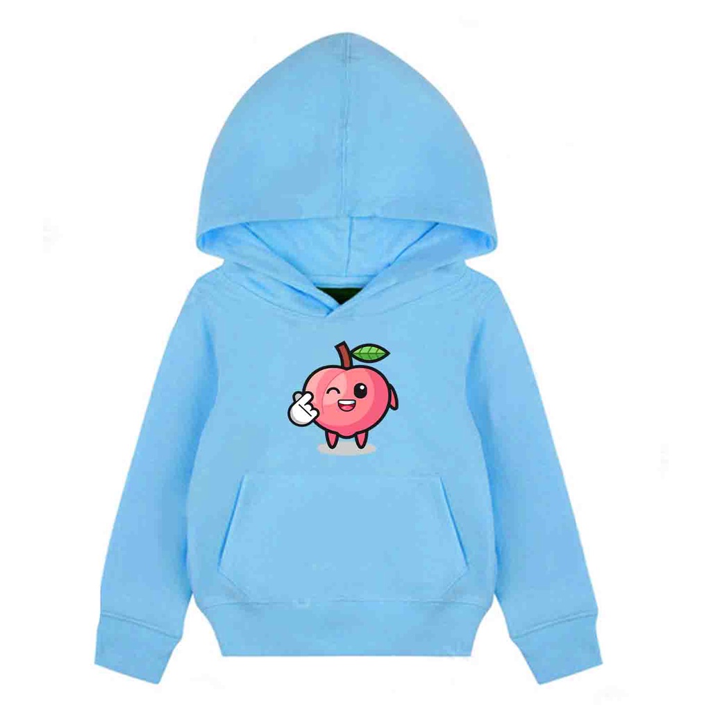 Hoodie Anak Peach Sarang Sweater Pakaian Fleece Anak