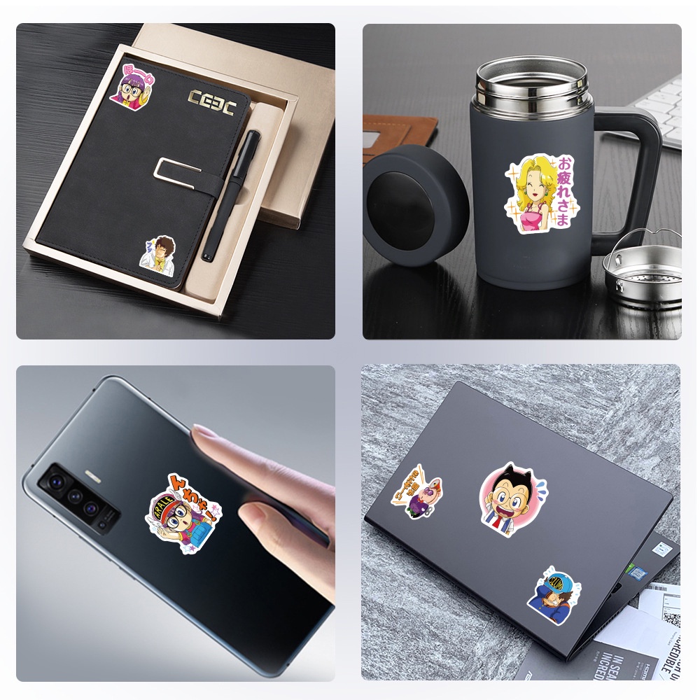 Lucu ARALE stiker kartun Jepang animasi ekspresi Jurnal koper bahan graffiti tangan Buku stiker Xiao