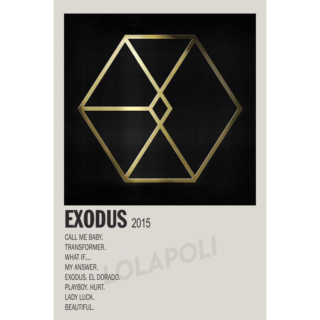 Poster Cover Album K-Pop Exodus - EXO