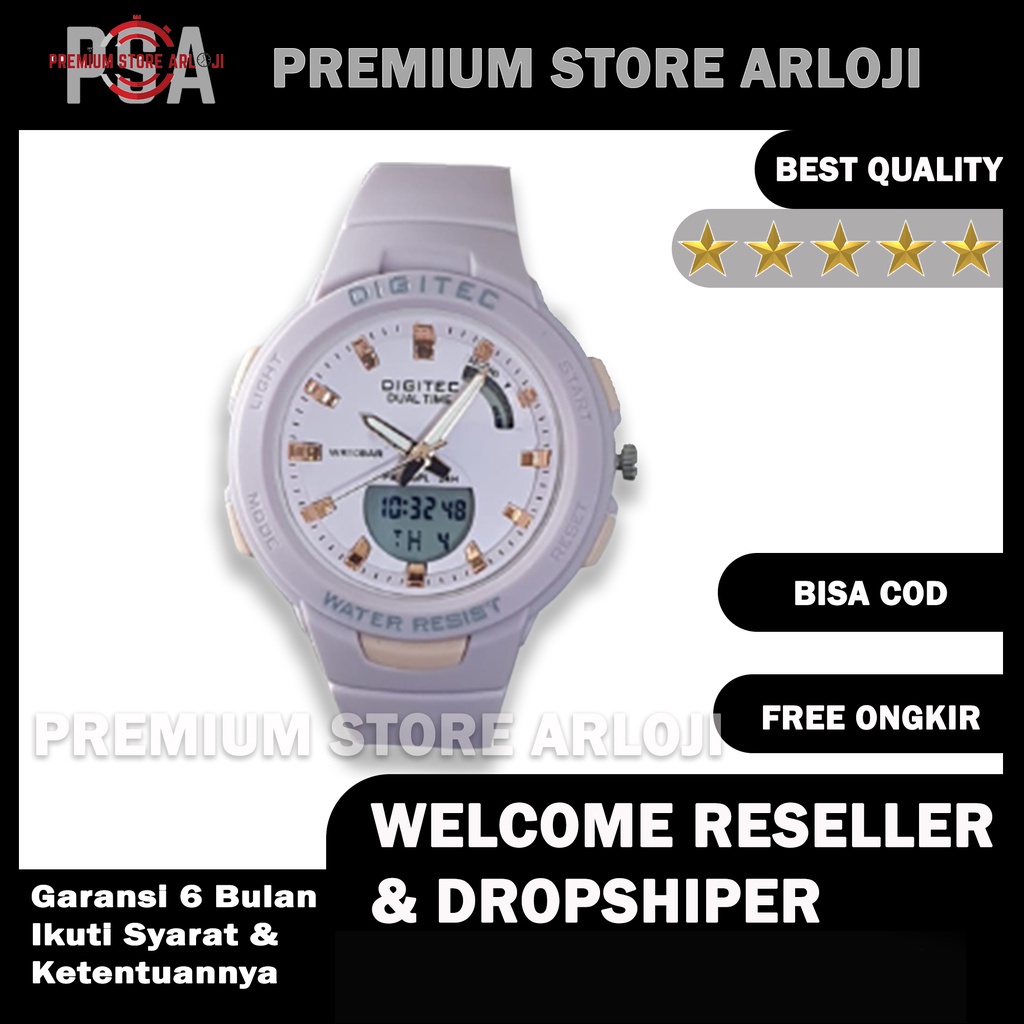 Grosiran Jam Tangan Fashion Pria Wanita 4150SV Dual Time Tali Rubber Free Box Ori &amp; Baterai Cadangan (BISA COD)