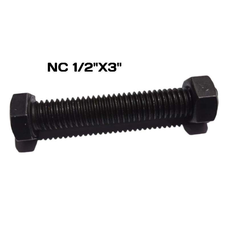 Baut KUNCI 19 BAUT MUR BESI Hitam PANJANG 7.5 CM NC 1/2 x 3