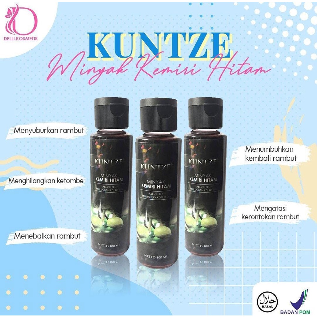 PENGHILANG KETOMBE KUNTZE MINYAK KEMIRI HITAM ORIGINAL BPOM 100ML