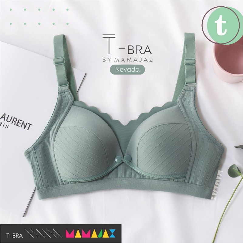 T-BRA Nursing & Maternity - NEVADA (hijau) by MAMAJAZ | bra baju dalam ibu hamil menyusui underwear-NEVADA