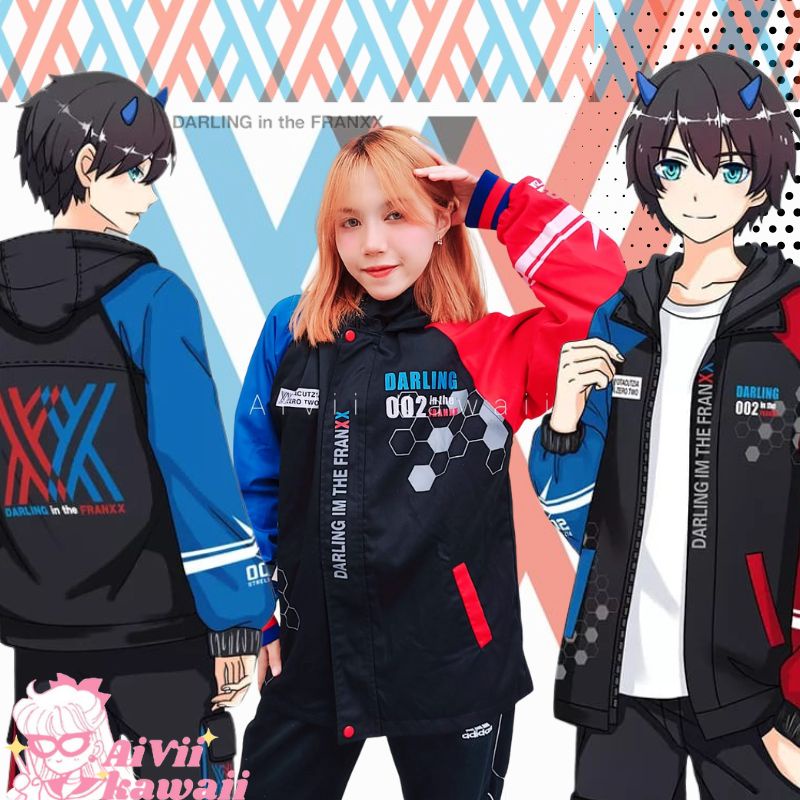 【AiVii】JAKET PARKA ZERO TWO DARLING IN THE FRANXXX UNISEX PRIA WANITA