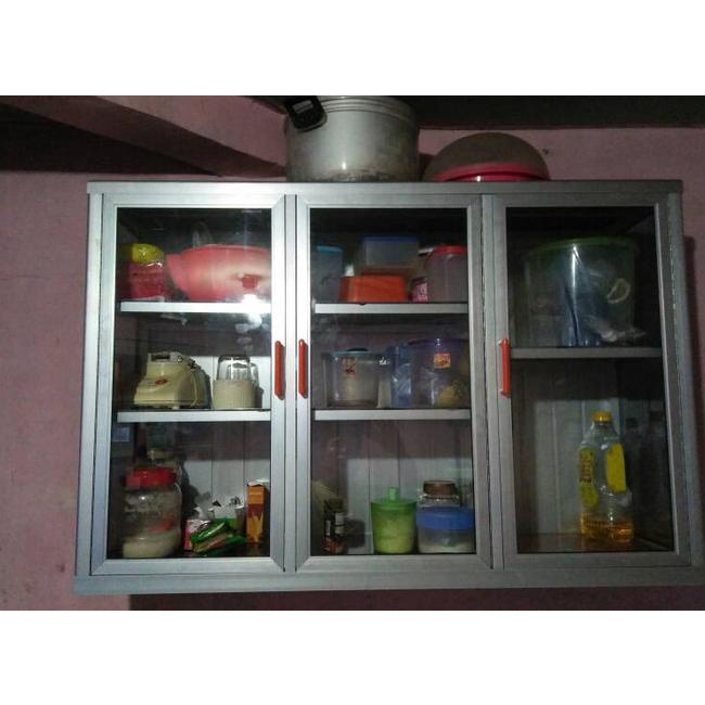 lemari gantung, kitchen set, lemari alumunium, etalase, rak piring