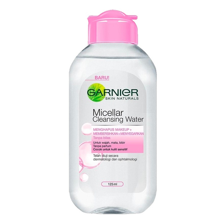 Garier Micellar Water / Garnier Micellar Cleansing Water / Garnier Pembersih Wajah / Pink / Biru / Vitamin C / Rose Water / Oil Infused