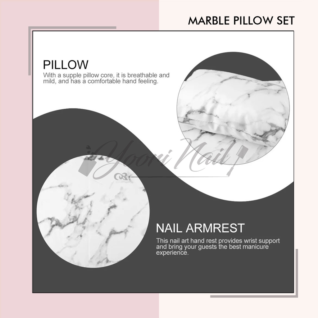 Marble pillow hand rest set alas manicure arm rest nail art salon