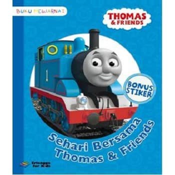 002007430710 - NEW & ORI BUKU THOMAS & FRIENDS: SEHARI BERSAMA THOMAS & FRIENDS BONUS STIKER