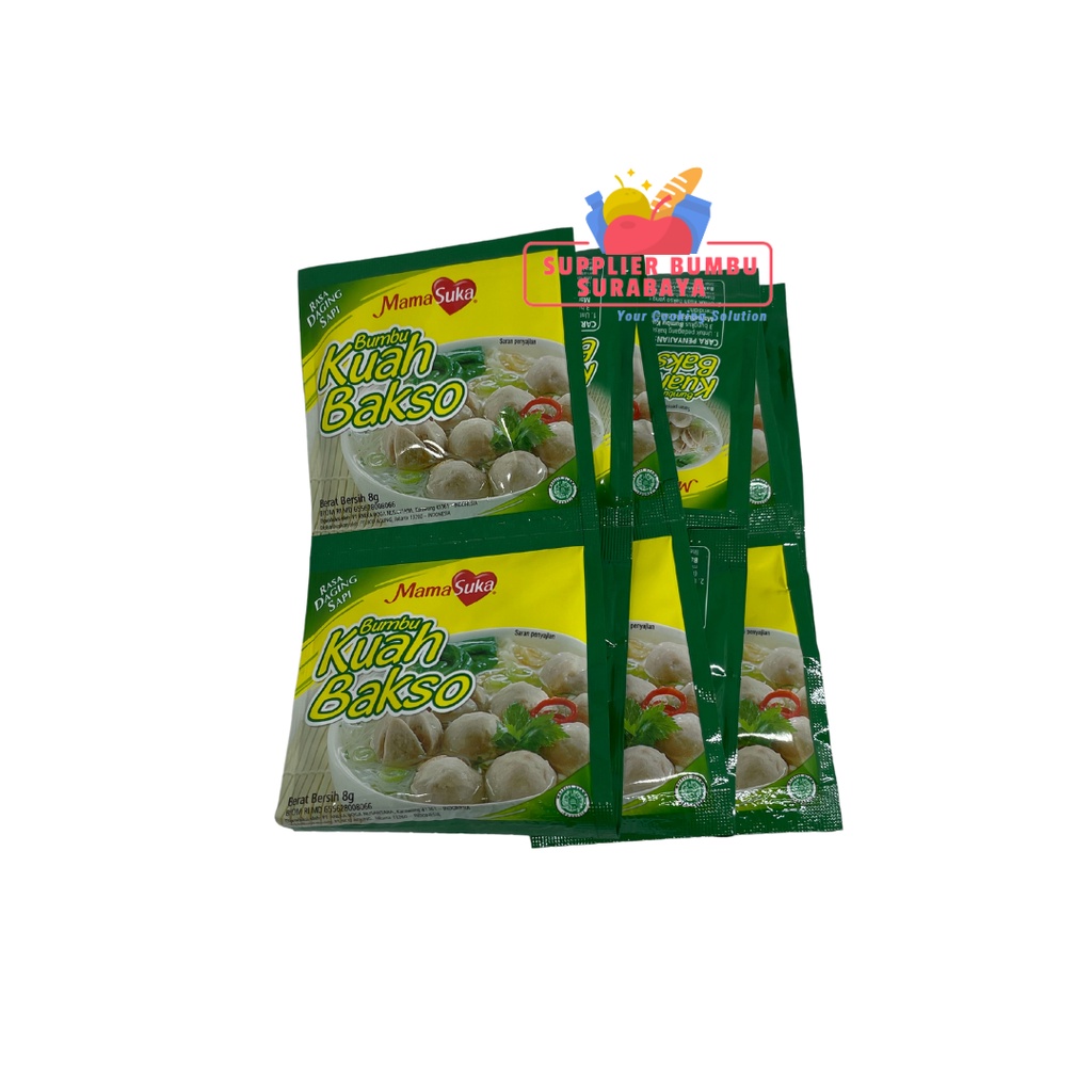 MamaSuka Mama Suka Bumbu Kuah Bakso Sachet 8g Instan Renceng (12 pcs)