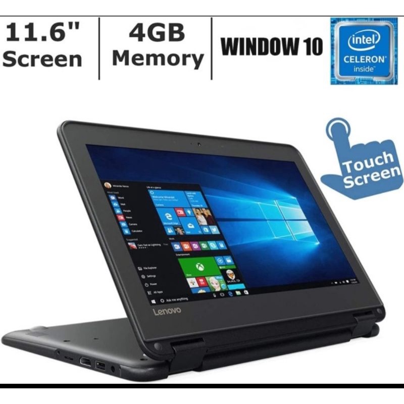 Laptop lenovo yoga N23/core celeron N3160 layar 11,6 inchi ssd 256