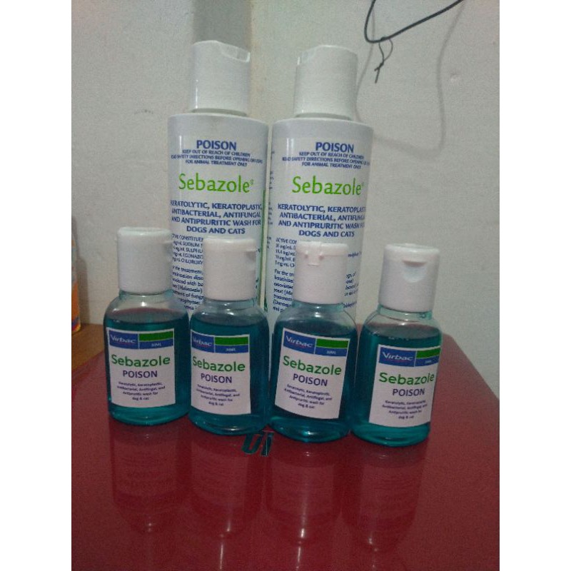 SEBAZOLE POISON SHAMPOO VIRBAC 30ML &amp; 250ML SHAMPOO ANTI JAMUR DAN KUTU