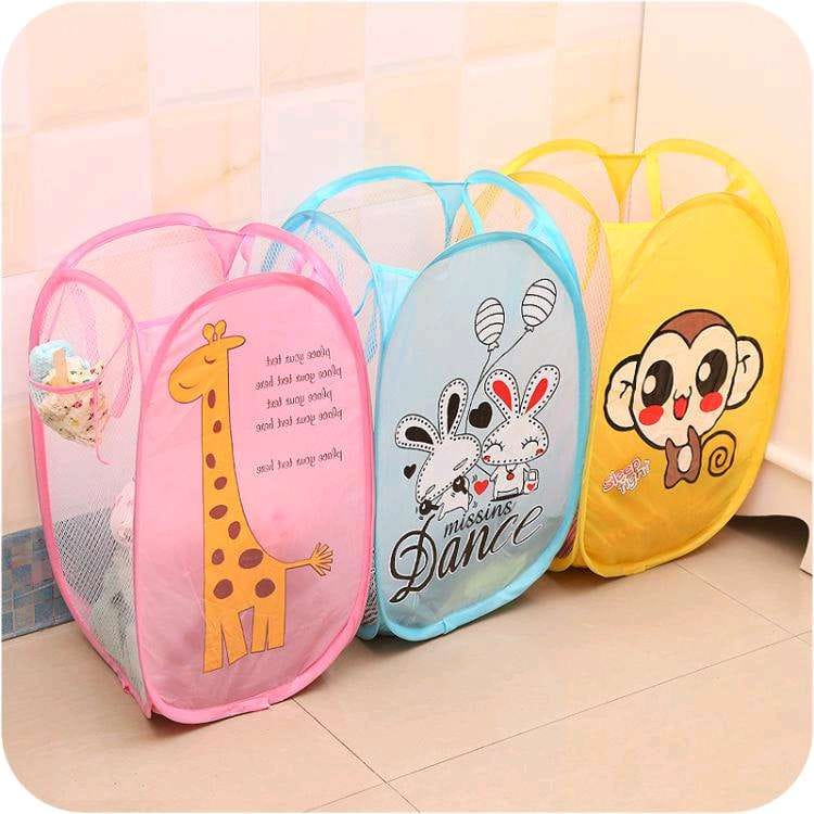 KERANJANG BAJU KOTOR JUMBO LIPAT MOTIF KARAKTER LUCU