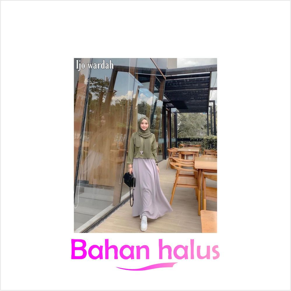 Terlaris Baju Muslimah Dress Wanita/ BINA DRESS / Dress TerMurah - Hijau Wardah Mantap