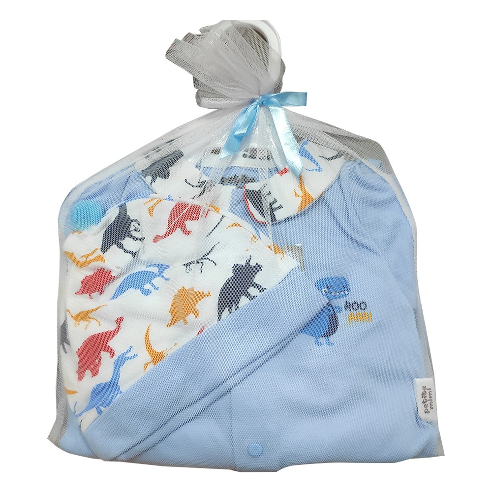 Petite Mini Blanket Set 4 in 1 Dino Sleepsuit Jumper Baju Bayi Boy Newborn