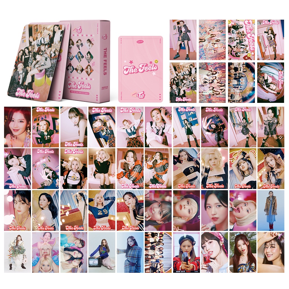 55pcs / Kotak Kartu Foto Lomo TWICE 2021 Album The Feels