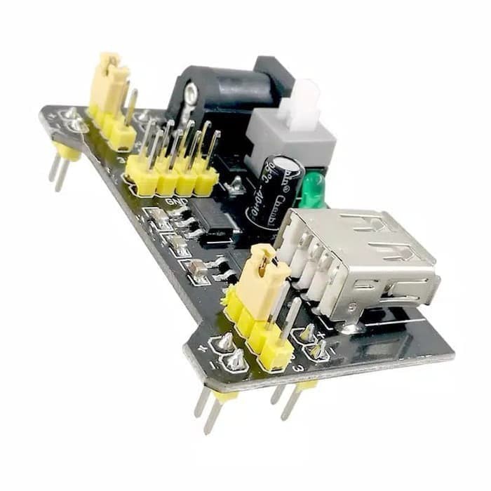 Power Supply For MB102 Breadboard 3.3V/5V Module (Hitam)