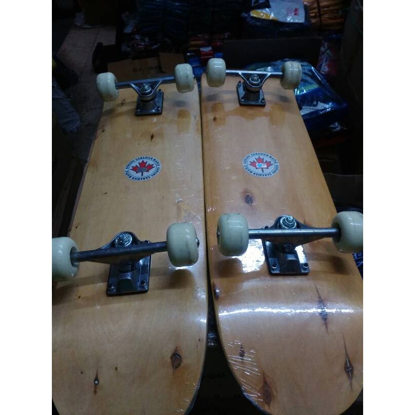 Murah Skateboard Dewasa Roda Putih Elegan