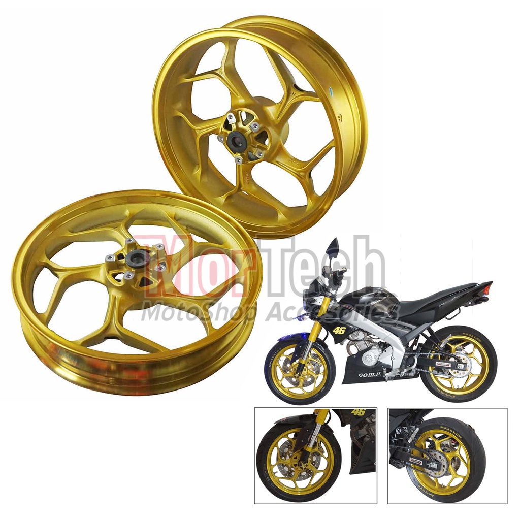 Axio Velg Pelek Racing Tapak Lebar Vixion New NVL 3.5 / 4.5 inch Ring 17 Palang 5 Y DD Double Disc