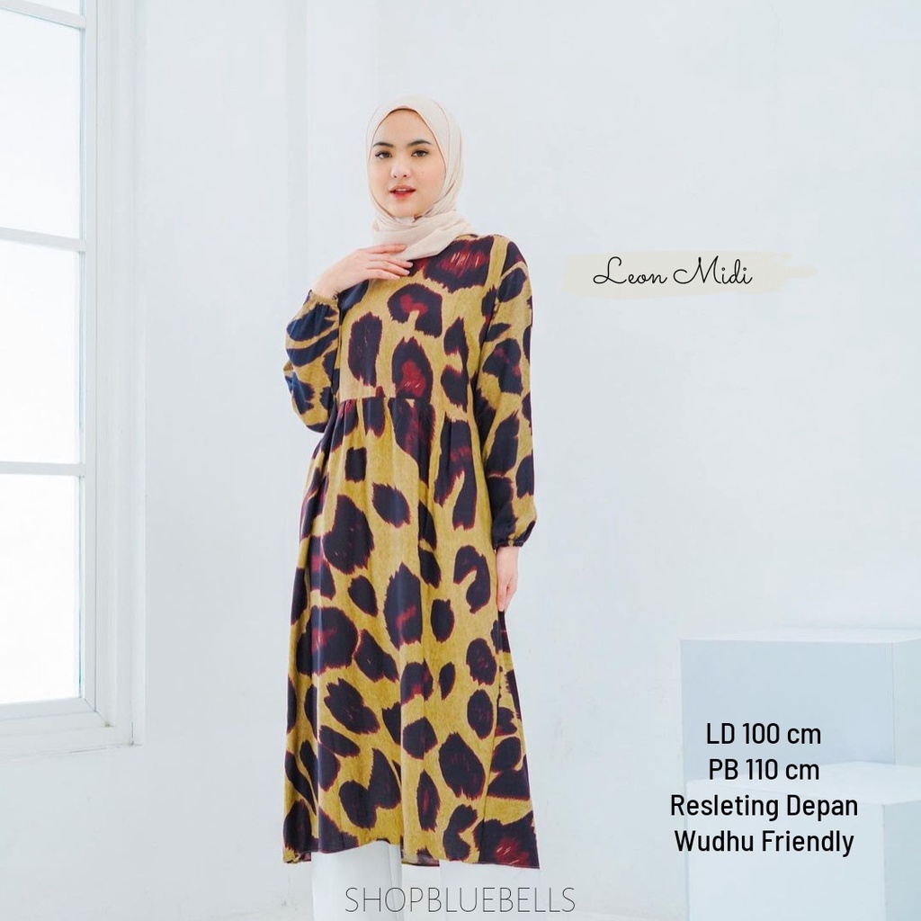 Ghea Plaid Ankle Dress - Gamis Midi Ankle-Length Katun Rayon