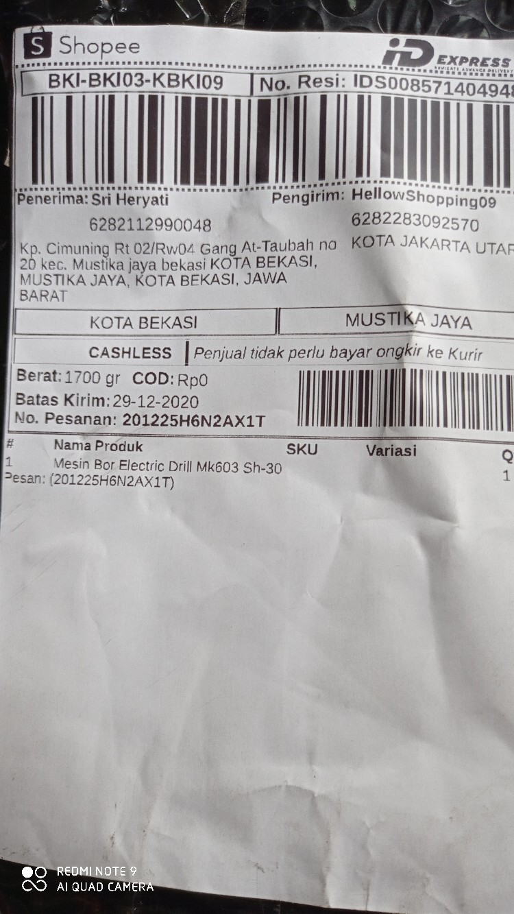 Adk- Mesin Bor Electric Drill Mk603 Sh-30