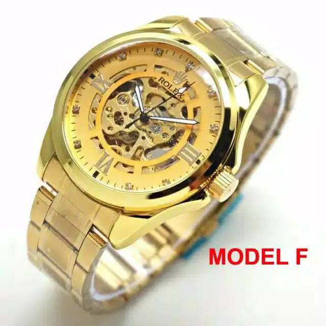 JAM TANGAN ROLEX TRANSPARAN MESIN AUTOMATIC KUALITAS SUPER