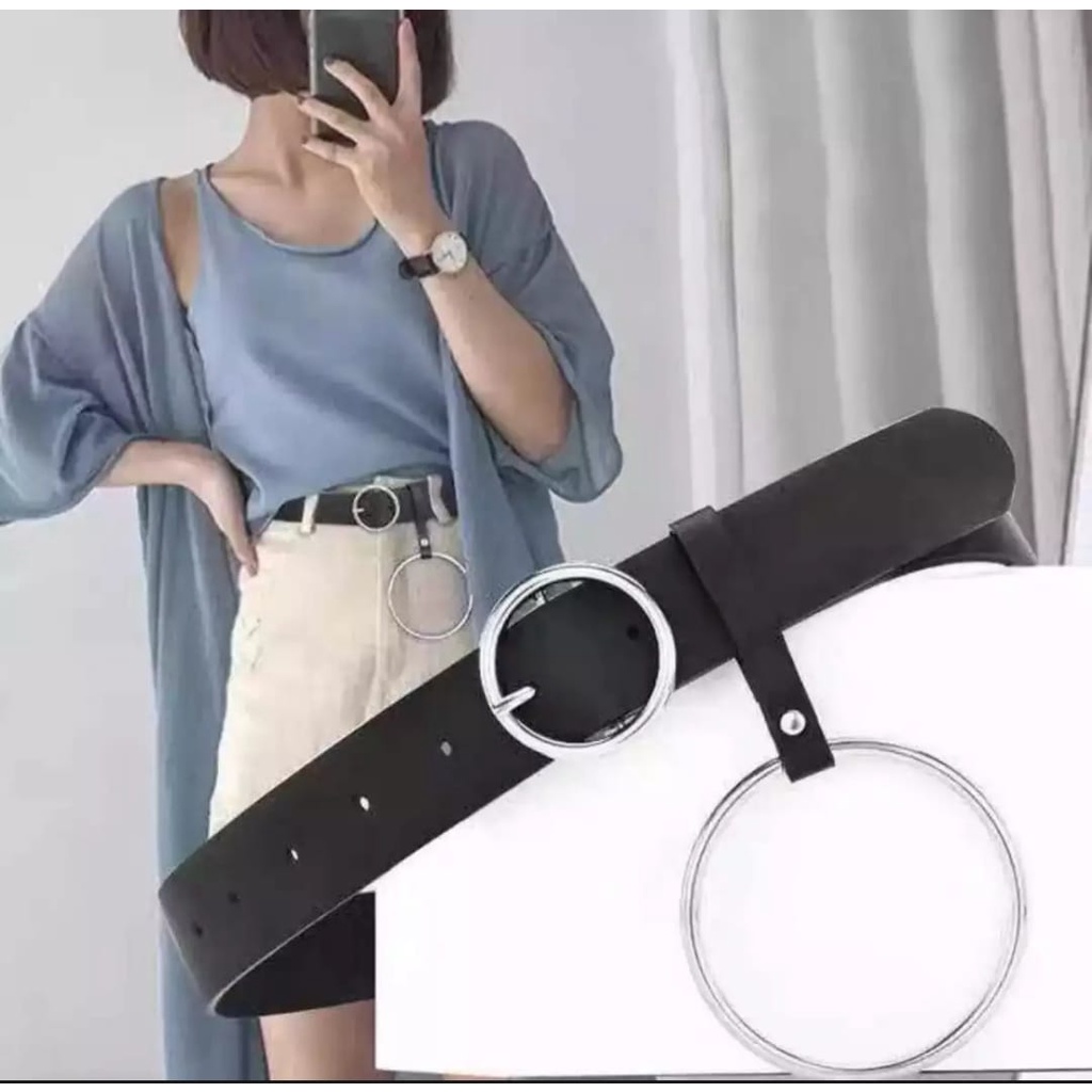 IKAT PINGGANG DOUBLE RING P/ RING BELT WANITA SABUK KOREA