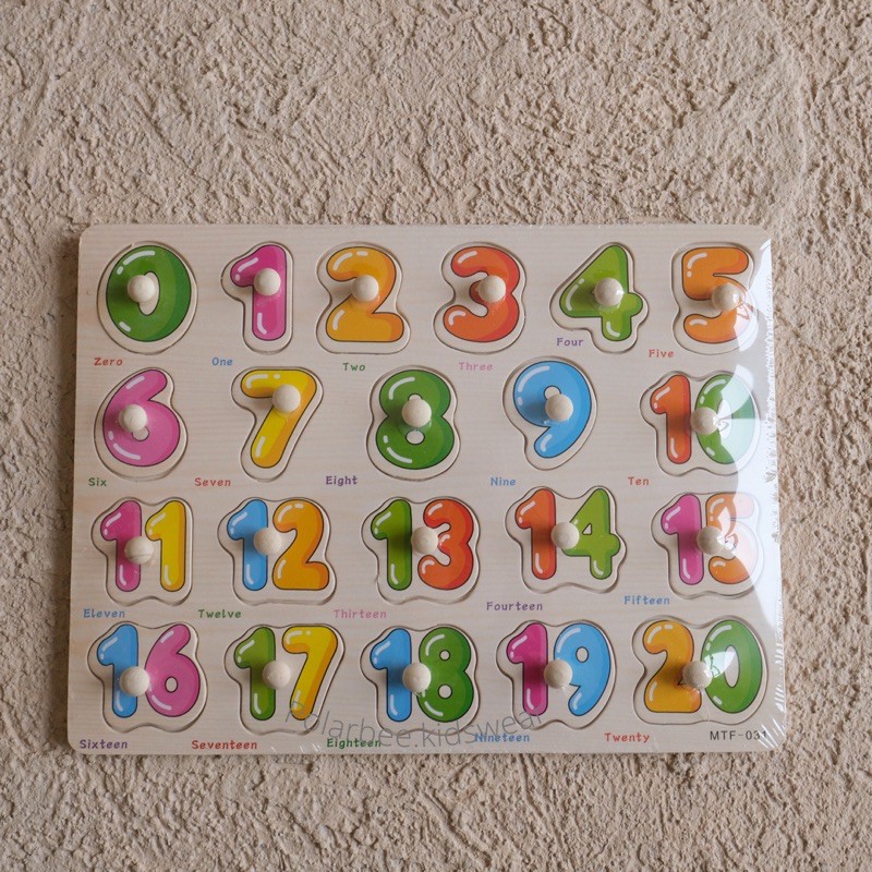 *FREE BUBBLEWRAP Mainan Puzzle Angka / Puzzle Angka / Mainan Edukasi Anak / Wooden Puzzle