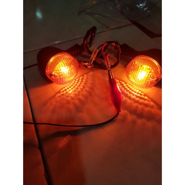 lampu sen tawon klasik model bulat mini clasic sen kawasaki klx trail crf w175 custom