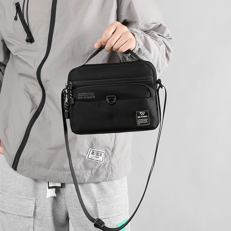 Tas Selempang Pria HAOSHUAI 5818 Sling Bag Pria Anti Air Bahan Dolby Lotto Coated