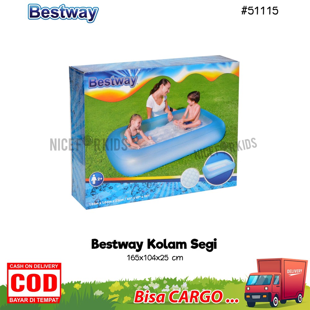 Bestway Kolam Renang Anak Uk. 165 x 104 x 25 cm (51115)