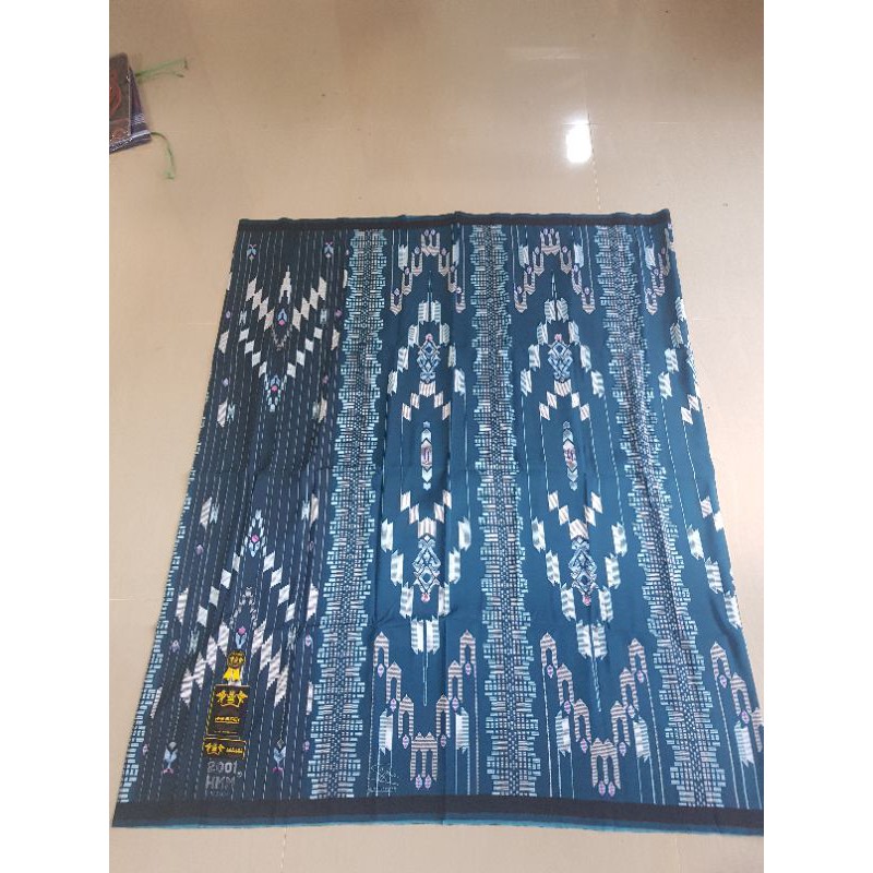 Sarung HMM Jumbo Biru Dongker Motif Kembang