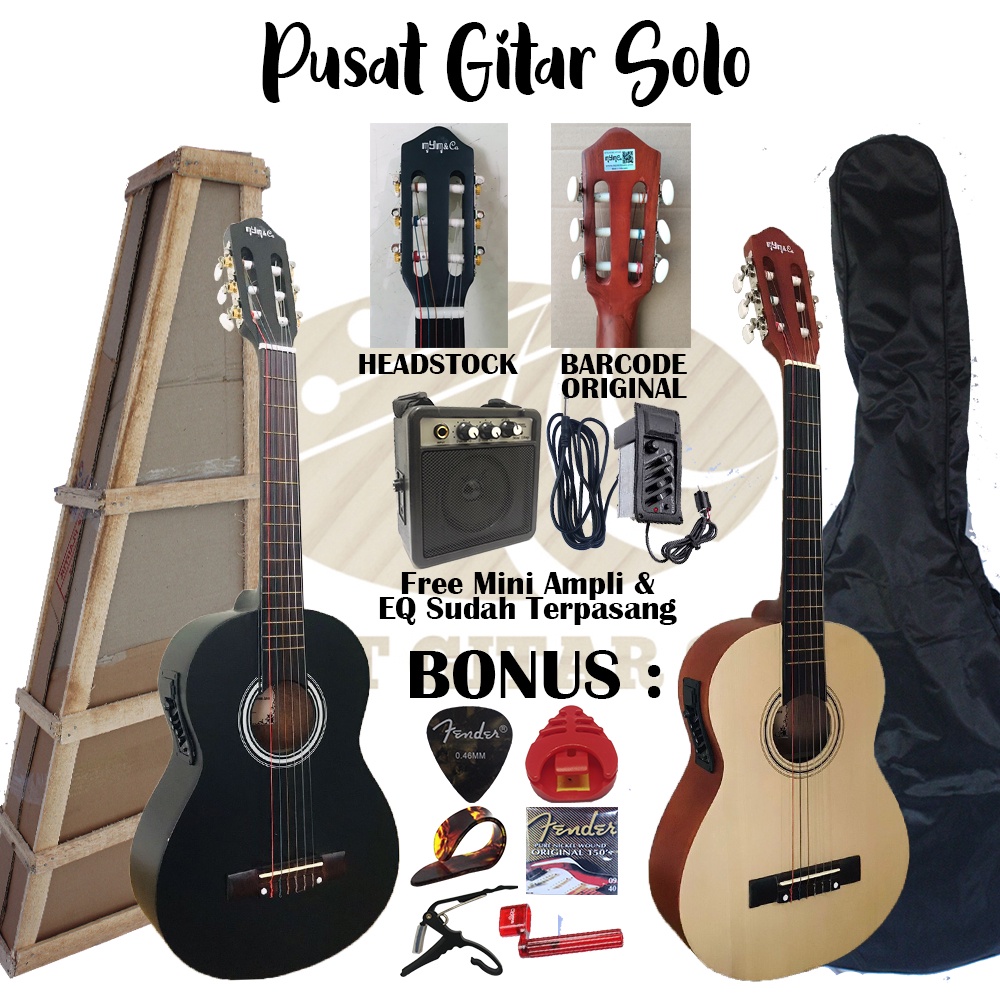 Gitar Akustik 3/4 Mym&amp;Ca Original Free Packing Kayu