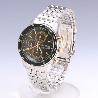 Seiko Quartz SND723P1 Chronograph Black Dial | Jam Pria SND723