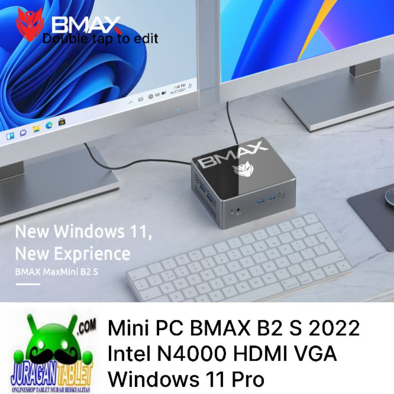 Mini PC BMAX B2S 6/128GB Intel N4000 HDMI VGA Windows 11 Pro