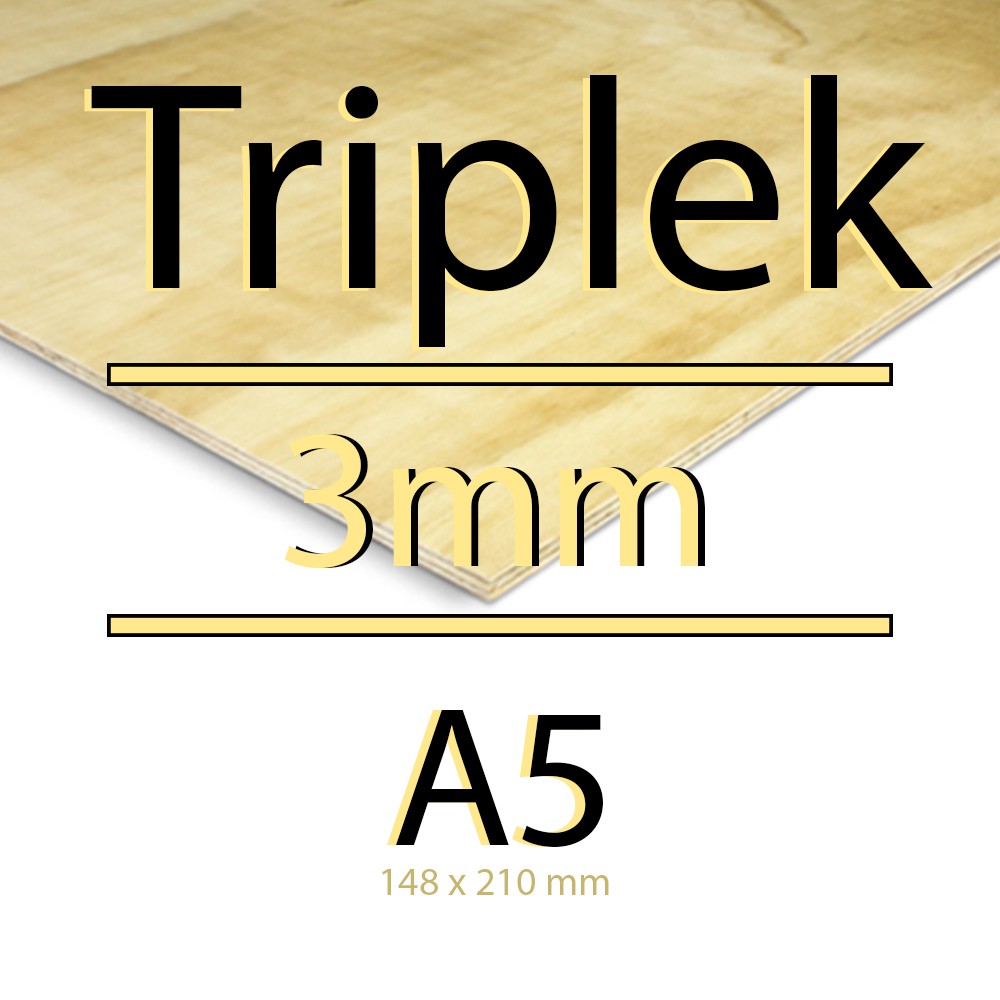 TRIPLEK LEMBARAN 3MM A5 100% ORIGINAL POTONGAN