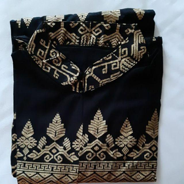 Gamis Batik Peplum Sogan