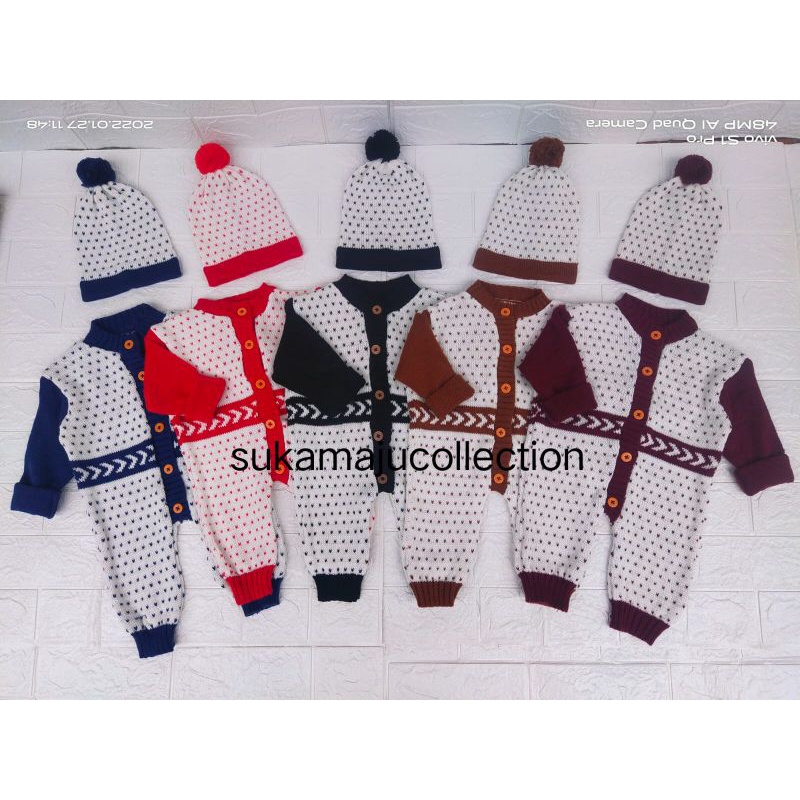 JUMPER BAYI POLCADOT UNISEX/ROMPER BAYI POLCADOT UNISEX