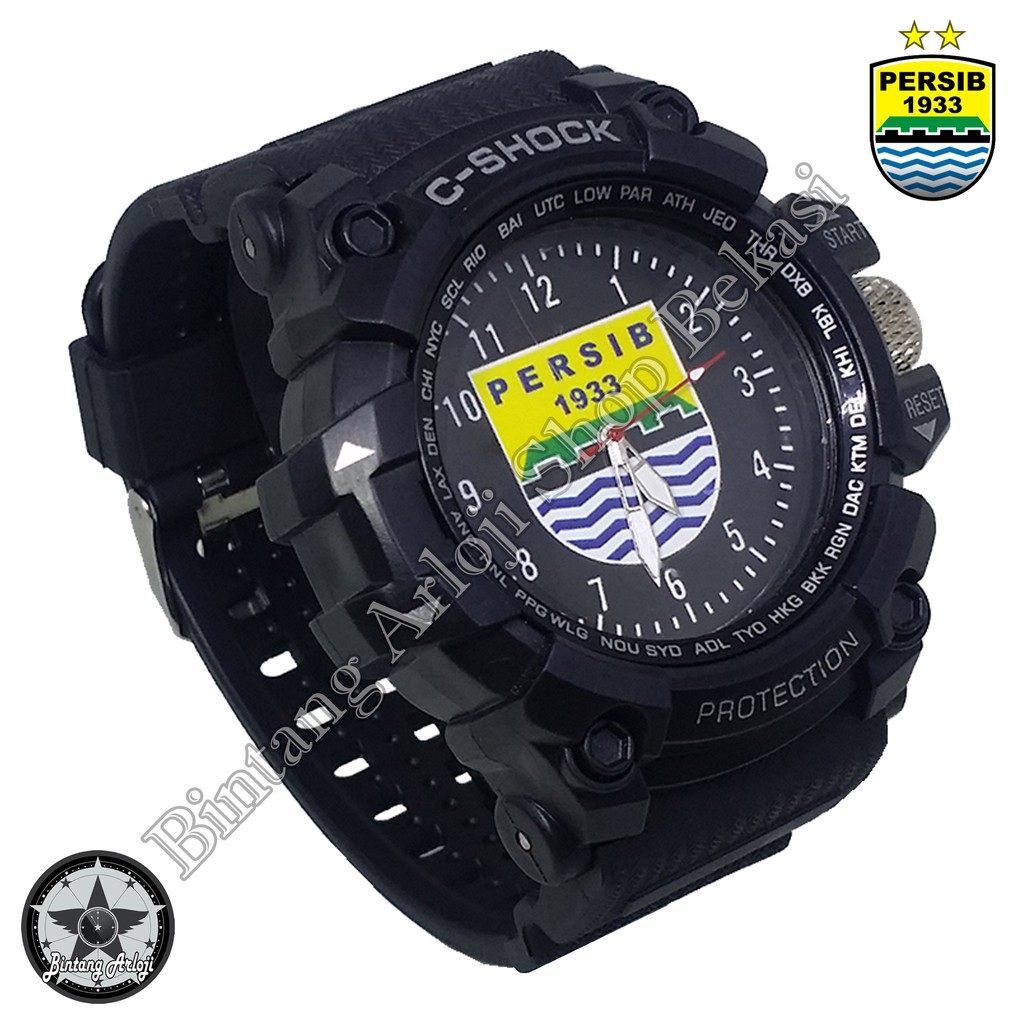 Jam Persib Motif Classic (Full Black)